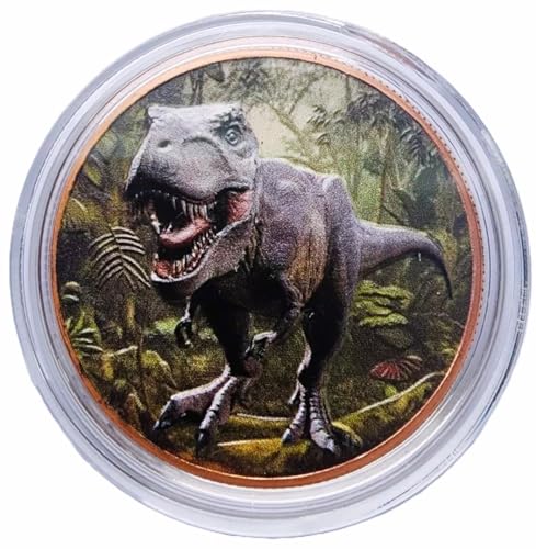 Katy Craig 28.3 g 3D T Rex Dinosaurier Farbe .999 Feines Kupfer rund in Kapsel - Ultra High Relief von Katy Craig