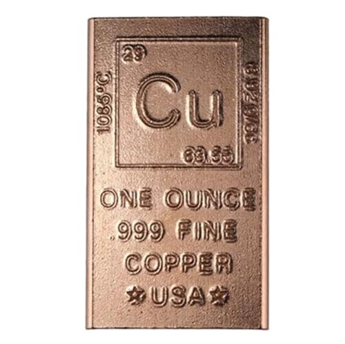 Katy Craig Barren aus Kupfer, Barren 999, rein, feiner Briefbeschwerer, schlicht, Cu-Elemental, 28,3 g Katy Craig Barren aus Kupfer, Barren 999, rein, feiner Briefbeschwerer, schlicht, Cu-Elemental, 28,3 g von Katy Craig