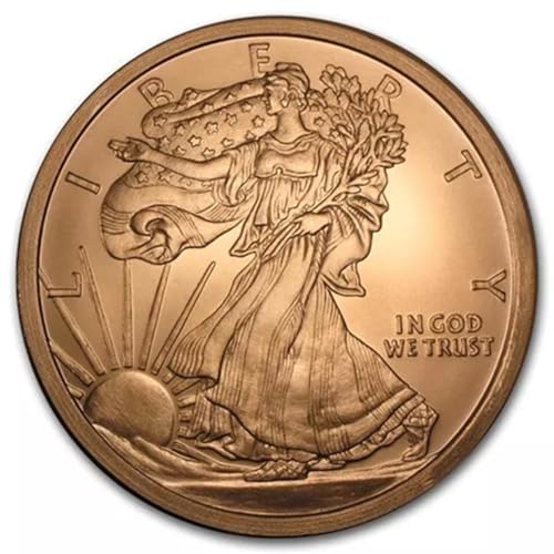 Katy Craig Walking Liberty Fine Copper Round with Capsule Size XL (64mm) Large von Katy Craig