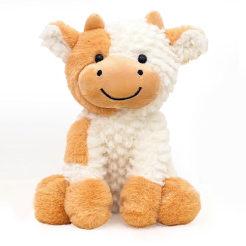 Katyjun Kawaii Soft Kuh Kuscheltier (Braun und Weiß 22 cm) von Katyjun