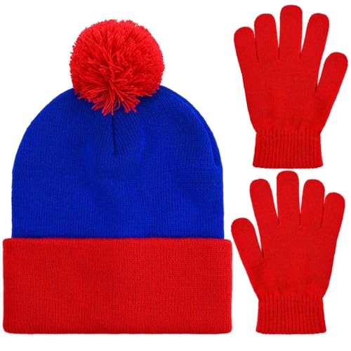 Kavoc 2-teiliges Halloween-Kostüm, inklusive Beanie-Mütze und Handschuhen für Männer und Frauen, Partyverkleidungen (Stil 2) von Kavoc
