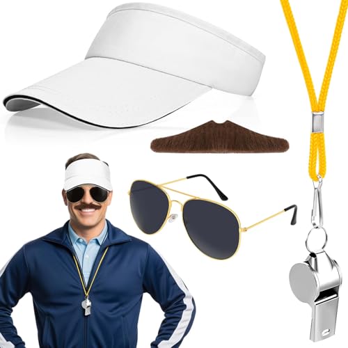 Kavoc Halloween-Kostüm-Set mit Visier, Hut, Brille, Schnurrbart, 4 Stück von Kavoc