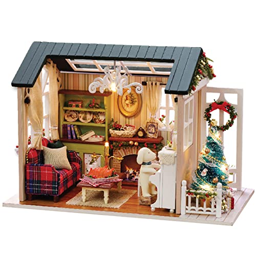 Kavolet Puppenhaus Miniatur mit Möbeln, DIY Realistische Mini 3D Holzhaus Zimmer Handwerk mit Möbel LED-Leuchten Geburtstagsgeschenk Valentinstag Kavolet Puppenhaus Miniatur mit Möbeln, DIY Realistische Mini 3D Holzhaus Zimmer Handwerk mit Möbel LED-Leuchten Geburtstagsgeschenk Valentinstag von Kavolet