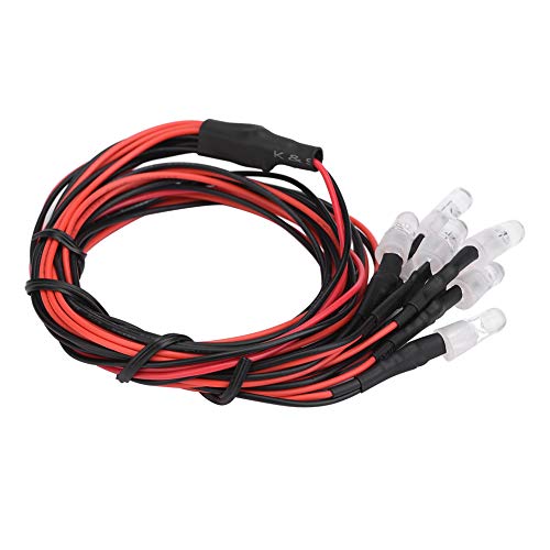 Kavolet RC-Scheinwerfer, 8pcs 5mm LED-Leuchten für Modelldrift-Car 7# mit überlegenen Materialien, Hohe Simulation und Einfach zu Installierende, Lange Lebensdauer für 5-11 V-Spannung, von Kavolet