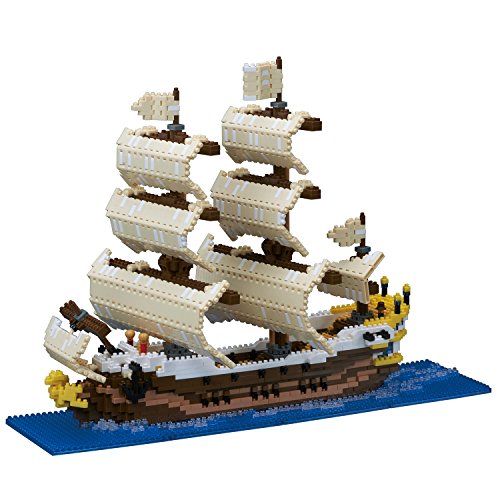 Nanoblock - Segelschiff - 3D Puzzle Set von Micro Blocks Constructions - Boot Modell - 3D Konstruktion - 2660 Teile von Kawada