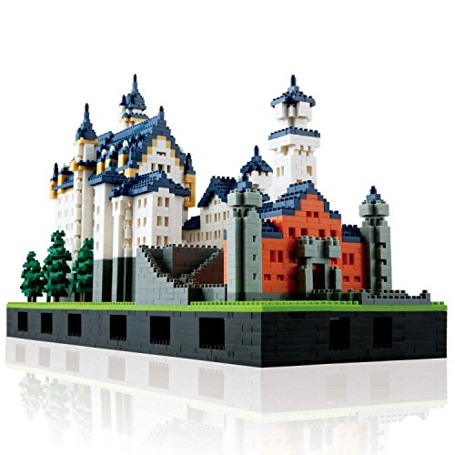 nanoblock NB-009 - Schloss Neuschwanstein Deluxe Edition, Minibaustein 3D-Puzzle, Advanced Hobby Series, 5800 Teile, Schwierigkeitsstufe 7, für Experten von Kawada