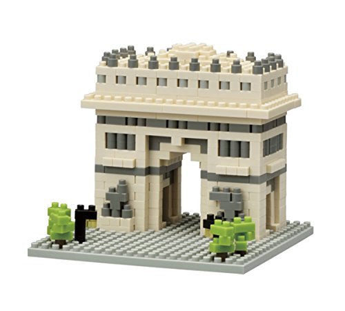 nanoblock NBH-075 - Arc de Triomphe / Triumphbogen, Minibaustein 3D-Puzzle, Sights to See Serie, 495 Teile, Schwierigkeitsstufe 2, mittel von Kawada