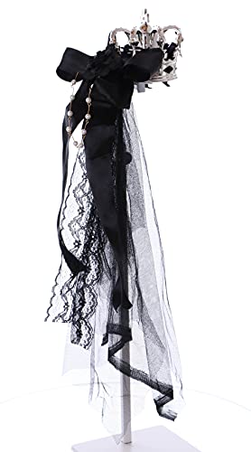 Kawaii-Story C-80-1 Schwarze Rose Mini Krone mit Schleier Prinzessin Kopfschmuck Haarclip Gothic Lolita Kawaii-Story C-80-1 Schwarze Rose Mini Krone mit Schleier Prinzessin Kopfschmuck Haarclip Gothic Lolita von Kawaii-Story