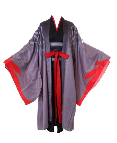 Kawaii-Story Han-008 Hanfu Wei Wuxian Grandmaster of Demonic grau schwarz traditional 5-Teile China Kleidung Cosplay Robe Kostüm Unisex (L) von Kawaii-Story