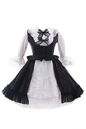 Kawaii-Story JL-583 schwarz weiß Classic Gothic Lolita Doppel Kleid Kostüm Dress Cosplay (EUR Gr. XL) von Kawaii-Story
