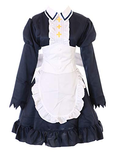 Kawaii-Story MN-102 Seven 7 Deadly Sins Elizabeth Liones Blau Maid Zimmermädchen Zofe Kleid Set Kostüm Manga Anime Cosplay (XL) von Kawaii-Story