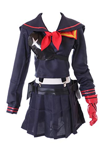 Kawaii-Story MN-125 Kill la Kill Ryuko Matoi Blau Schuluniform 7-Teile Set Kostüm Anime Cosplay (L) von Kawaii-Story