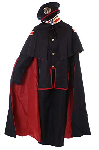 Kawaii-Story MN-189 Schwarz Anzug mit Hut Umhang 7-Teile Unisex Kostüm Cosplay von Hanako-kun für Toilet-Bound Jibaku Shounen Fans (XL) von Kawaii-Story
