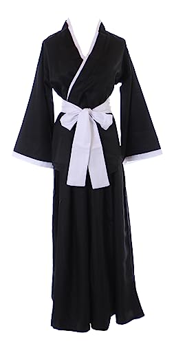 Kawaii-Story MN-217 Shinigami Kendo Kimono schwarz 3-Teile Unisex Cosplay Kostüm für Renji Ichigo Rukia Bleach (L) von Kawaii-Story