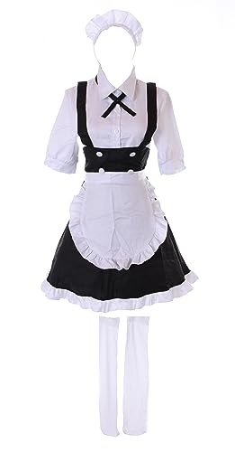 Kawaii-Story MN-235 Schwarz Weiß Maid Zofe Kleid 6-Teile Cosplay komplett Kostüm für Nanakusa Nazuna Call of Night Anime Manga (S) von Kawaii-Story