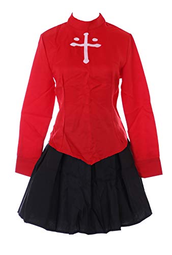 Kawaii-Story MN-40-1 Oberteil Rock rot schwarz 4-teilig Set Kostüm Cosplay von Tohsaka Rin (XL) von Kawaii-Story