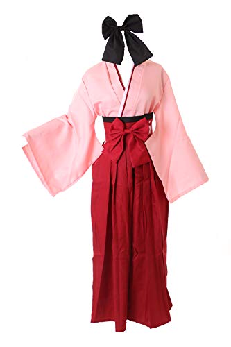 Kawaii-Story MN-95 Saber Okita Souji Fate Grand Order Rosa Rot Kendo Kimono 5-TLG. Set Cosplay Kostüm Anzug Anime Manga (M) von Kawaii-Story