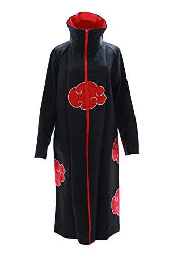 Kawaii-Story MN-N-01 Akatsukis-Team Deidara Hidan Sasori Itachi Tobi Nagato Cosplay Mantel schwarz rote Wolken Cosplay Kostüm (Gr. XL) von Kawaii-Story