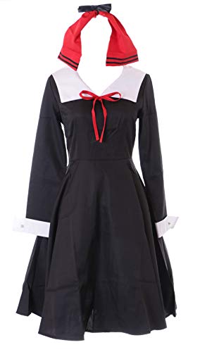 MN-112-1 Love is War Kaguya Shinomiya Langarm Kleid Schuluniform Kostüm Anime Manga Cosplay (M) von Kawaii-Story