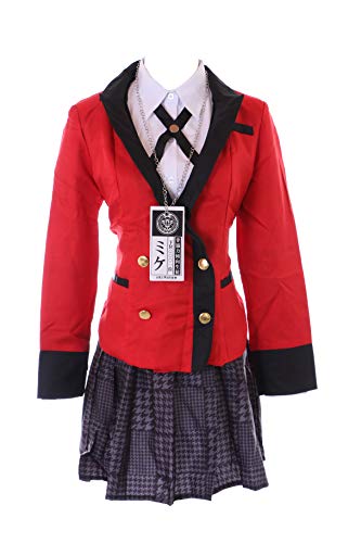MN-176 Anzug Schwarz Rot 5-Teile Schuluniform Damen Kostüm Cosplay von Kirari Momobami (L) von Kawaii-Story