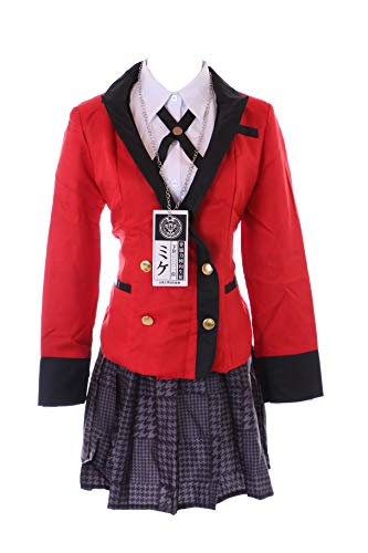 MN-176 Anzug Schwarz Rot 5-Teile Schuluniform Damen Kostüm Cosplay von Kirari Momobami (M) von Kawaii-Story