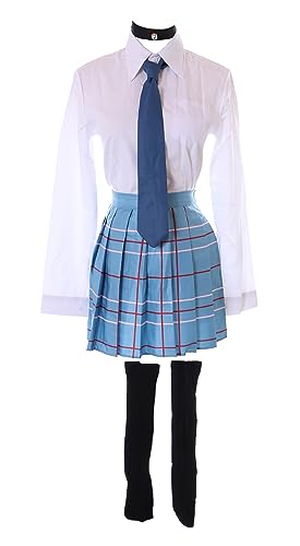 MN-227 Schuluniform Blau weiß 5-Teile Cosplay Kostüm für Marin Kitagawa More Than a Doll (S) von Kawaii-Story