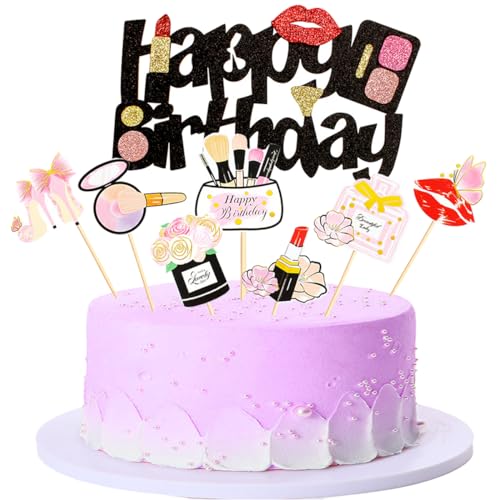 Kawailay 15 Stück Make up Kuchendeko Mädchen Schminke Tortendeko Make up Cupcake Toppers Tortenaufsatz Happy Birthday Kosmetik Cake Topper Deckel für Brautparty Spaparty Mädchen Geburtstag - Stil 1 Kawailay 15 Stück Make up Kuchendeko Mädchen Schminke Tortendeko Make up Cupcake Toppers Tortenaufsatz Happy Birthday Kosmetik Cake Topper Deckel für Brautparty Spaparty Mädchen Geburtstag - Stil 1 von Kawailay