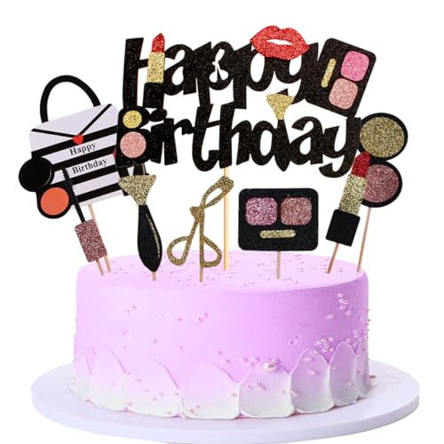 Kawailay 15 Stück Make up Kuchendeko Mädchen Schminke Tortendeko Make up Cupcake Toppers Tortenaufsatz Happy Birthday Kosmetik Cake Topper Deckel für Brautparty Spaparty Mädchen Geburtstag - Stil 2 Kawailay 15 Stück Make up Kuchendeko Mädchen Schminke Tortendeko Make up Cupcake Toppers Tortenaufsatz Happy Birthday Kosmetik Cake Topper Deckel für Brautparty Spaparty Mädchen Geburtstag - Stil 2 von Kawailay