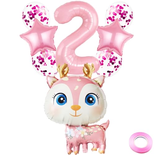 Kawailay 2. Elch Geburtstag Deko Rentier 2. Geburtstag Deko Ballons Hirsche Elch Folienballon Rosa Zahl 2 Luftballon für Mädchen Geburtstag Party Motto Party Kawailay 2. Elch Geburtstag Deko Rentier 2. Geburtstag Deko Ballons Hirsche Elch Folienballon Rosa Zahl 2 Luftballon für Mädchen Geburtstag Party Motto Party von Kawailay
