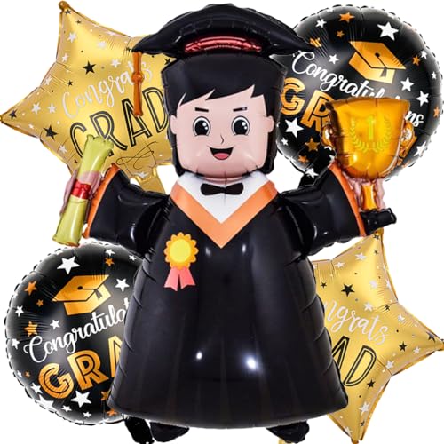 Kawailay 5 Stück Abschluss Luftballon Männer Abschluss Party Folienballon Prüfung Bestanden Deko Ballons Bachelor Luftballons für Uni Party Abi Feier - Stil 1 Kawailay 5 Stück Abschluss Luftballon Männer Abschluss Party Folienballon Prüfung Bestanden Deko Ballons Bachelor Luftballons für Uni Party Abi Feier - Stil 1 von Kawailay