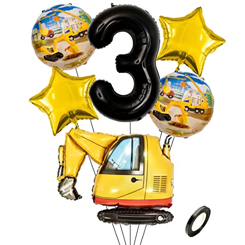 Kawailay Bagger Geburtstag Deko 3 Jahre 3. Baustelle Geburtstag Deko Schwarz Zahl 3 Luftballon Bagger Folienballon Baufahrzeuge Heliumballon für Jungen Geburtstag Party Kawailay Bagger Geburtstag Deko 3 Jahre 3. Baustelle Geburtstag Deko Schwarz Zahl 3 Luftballon Bagger Folienballon Baufahrzeuge Heliumballon für Jungen Geburtstag Party von Kawailay