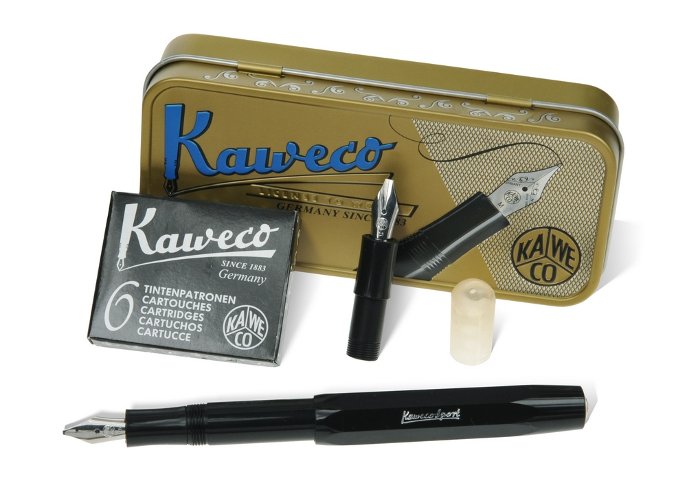 Kaweco Kalligrafiefüllfederhalter Set S Schwarz von Kaweco