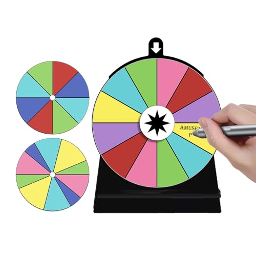 Drehen Sie das Radspiel mit Ständer, Preisrad-Spinner mit Ständer - 3 Stück bearbeitbares Spinnerrad für Glück - Einfache Montage, löschbare Whiteboard-Oberfläche, 12-Slot-Preisrad-Spinner-Gewinnspiel Drehen Sie das Radspiel mit Ständer, Preisrad-Spinner mit Ständer - 3 Stück bearbeitbares Spinnerrad für Glück - Einfache Montage, löschbare Whiteboard-Oberfläche, 12-Slot-Preisrad-Spinner-Gewinnspiel von Kaxenig