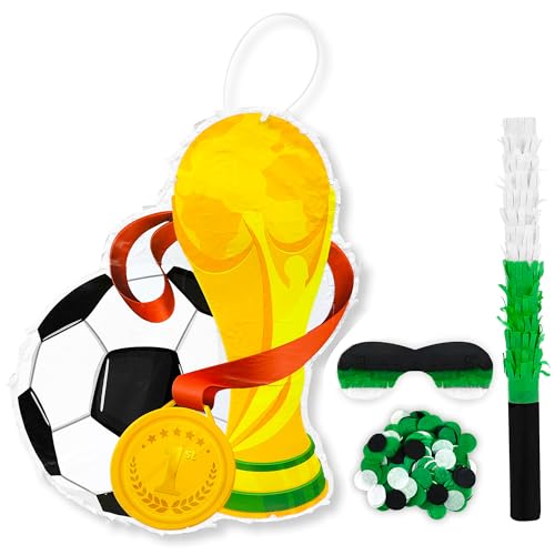 Fußball-Piñata, 4 Stück, Fußball-Piñata, 38 cm, Fußball-Thema, Sport-Piñata, Zubehör für Fußball, Geburtstagsparty, Dekorationen Fußball-Piñata, 4 Stück, Fußball-Piñata, 38 cm, Fußball-Thema, Sport-Piñata, Zubehör für Fußball, Geburtstagsparty, Dekorationen von Kaxulvoblig