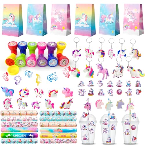 Einhorn Mitgebsel, 134pcs Einhorn Mitgebsel Kinderparty Set - Einhorn Geschenktüten, Einhorn Party Schlüsselanhänger Stempel Aufklebern etc Einhorn Thema Gastgeschenke für Einhorn Kindergeburtstag Einhorn Mitgebsel, 134pcs Einhorn Mitgebsel Kinderparty Set - Einhorn Geschenktüten, Einhorn Party Schlüsselanhänger Stempel Aufklebern etc Einhorn Thema Gastgeschenke für Einhorn Kindergeburtstag von Kaxulvoblig