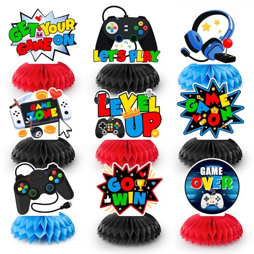 Kaxulvoblig Videospiel Centerpiece Table Decoration, 9pcs Videospiel Honeycomb Centerpieces Gaming Party Tischdekoration für Videospiel Motiv Deko Kaxulvoblig Videospiel Centerpiece Table Decoration, 9pcs Videospiel Honeycomb Centerpieces Gaming Party Tischdekoration für Videospiel Motiv Deko von Kaxulvoblig