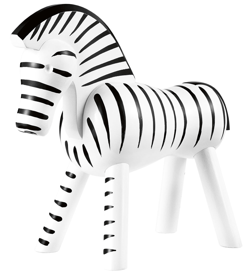 Kay Bojesen Holzfigur - Zebra - 14 cm - Schwarz/Weiß - Kay Bojesen - One Size - Dekoration von Kay Bojesen