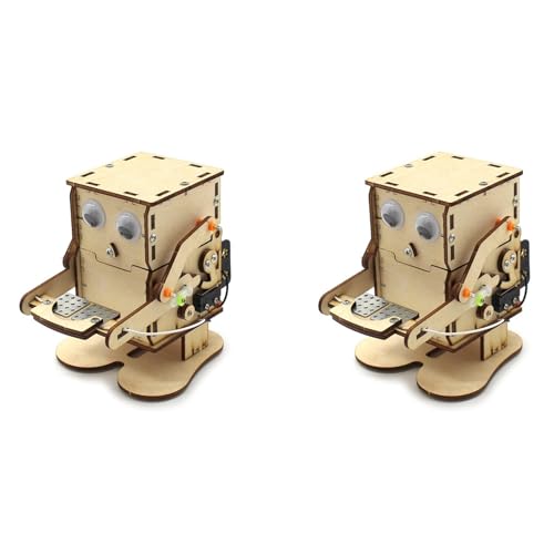 Kayfg 2X Roboter, der Münzen Isst, DIY-Modell, Lehren, Lernen, Stammprojekt-Kit für Kinder, Wissenschaftliches Experiment, Holzbausatz Kayfg 2X Roboter, der Münzen Isst, DIY-Modell, Lehren, Lernen, Stammprojekt-Kit für Kinder, Wissenschaftliches Experiment, Holzbausatz von Kayfg