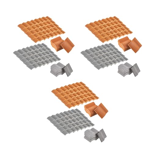 Kayfg 600-Teiliges Dachziegel-Bauset Miniatur-Fliesen, Mini-Puppenhaus-Schindeln, Gefälschte Fliesen, Landschaftsgarten, Diorama-ÜBerdachung Kayfg 600-Teiliges Dachziegel-Bauset Miniatur-Fliesen, Mini-Puppenhaus-Schindeln, Gefälschte Fliesen, Landschaftsgarten, Diorama-ÜBerdachung von Kayfg