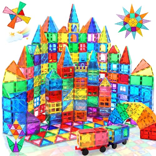 Kaysaitoy Magnetische Bausteine 100PCS Spielzeug ab 3 Jahre,Montessori STEM-Lernspielzeug Magneten Set Spielzeug Geschenk für Kinder ab 3 4 5 6 7 Jahre Junge Mädchen von Kaysaitoy