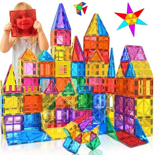Kaysaitoy Magnetische Bausteine Magnete Spielzeug ab 3-8 Jahre Jungen Mädchen Magnetfliesen Spielzeug Magnetspiel für Kinder Geschenke Weihnachten Geburtstags 3 4 5 6 7 Jahre von Kaysaitoy
