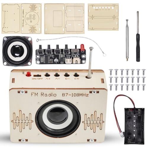 Radio Bausatz, DIY Kits Holz Radio mit Lautsprecher Bausatz, Elektronik Baukasten für Kinder ab 8-12 Jahre, STEM-Spielzeug, Wissenschaftliches Experiment, Lackierbares Spielzeug für Heimschule Radio Bausatz, DIY Kits Holz Radio mit Lautsprecher Bausatz, Elektronik Baukasten für Kinder ab 8-12 Jahre, STEM-Spielzeug, Wissenschaftliches Experiment, Lackierbares Spielzeug für Heimschule von Kayuneed