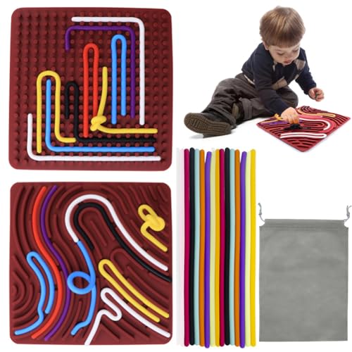 Sensorik Activity Board Silikon Doppelseitiges Aktivitätsbrett Sensorik Spielzeug Activity Board Sensory Fidget Spiel Toys mit Reisetasche &20 Schnüren zur Beruhigung Angstzuständen Autismus ADHD Sensorik Activity Board Silikon Doppelseitiges Aktivitätsbrett Sensorik Spielzeug Activity Board Sensory Fidget Spiel Toys mit Reisetasche &20 Schnüren zur Beruhigung Angstzuständen Autismus ADHD von Kayuneed