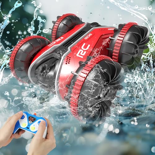 Rot Outdoor Amphibienfahrzeug Ferngesteuert, 360° Rollen Ferngesteuertes Auto ab 3 4 5 6 7 8 9 10 Jahre, Auto mit Fernbedienung für Jungen Mädchen ab 3-12 Jahre Weihnachten Geburtstags Geschenke Rot Outdoor Amphibienfahrzeug Ferngesteuert, 360° Rollen Ferngesteuertes Auto ab 3 4 5 6 7 8 9 10 Jahre, Auto mit Fernbedienung für Jungen Mädchen ab 3-12 Jahre Weihnachten Geburtstags Geschenke von Kazaigou