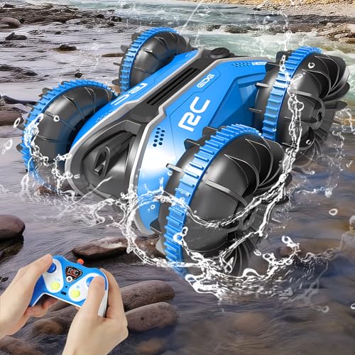 Blau Outdoor Amphibienfahrzeug Ferngesteuert, 360° Rollen Ferngesteuertes Auto ab 3 4 5 6 7 8 9 10 Jahre, Auto mit Fernbedienung für Jungen Mädchen ab 3-12 Jahre Weihnachten Geburtstags Geschenke Blau Outdoor Amphibienfahrzeug Ferngesteuert, 360° Rollen Ferngesteuertes Auto ab 3 4 5 6 7 8 9 10 Jahre, Auto mit Fernbedienung für Jungen Mädchen ab 3-12 Jahre Weihnachten Geburtstags Geschenke von Kazaigou