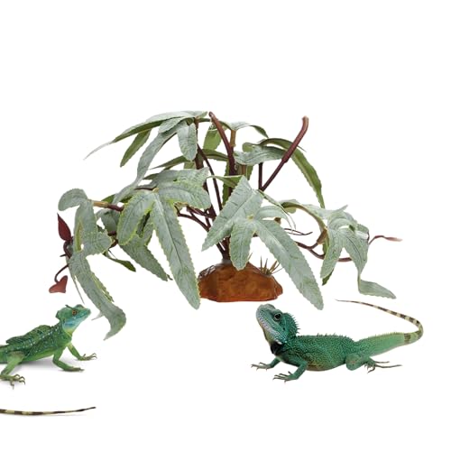 Pflanzen Für Reptilien Terrarium, Künstliche Realistische Innendekoration, Schlangen Terrarium Künstliche Blätter, Für Aquarium Süßwasser Fische Schildkröten Gecko Leopard Chamäleon Frösche von Kbnuetyg