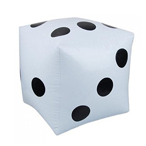 Kcvzitrds 2 Stück, weiß, groß, aufblasbar, Pool-Dice von Kcvzitrds