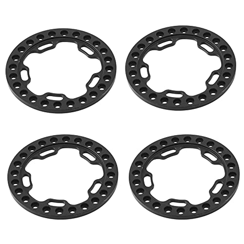 Kcvzitrds 4 Stück Außenring aus Aluminiumlegierung, 52 mm, 1,9 Zoll, für Felgen 1/10 RC auf Achsen SCX10 90046 TRX4 1.9, schwarz von Kcvzitrds