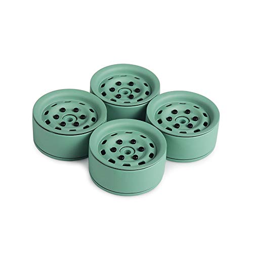 Kcvzitrds 4 Stück Räder aus Aluminiumlegierung, 1,9 Zoll, Felgen für 1/10 Rc auf Axial Scx10 Scx10 II 90046 D90 Grün Kcvzitrds 4 Stück Räder aus Aluminiumlegierung, 1,9 Zoll, Felgen für 1/10 Rc auf Axial Scx10 Scx10 II 90046 D90 Grün von Kcvzitrds