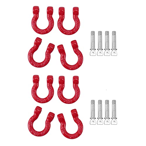 Kcvzitrds 8-Teiliger D-Ring-Abschlepphaken Aus Rotem Metall für 1/10 RC-Raupenwagen für -4 Axial SCX10 90046 D90 Kcvzitrds 8-Teiliger D-Ring-Abschlepphaken Aus Rotem Metall für 1/10 RC-Raupenwagen für -4 Axial SCX10 90046 D90 von Kcvzitrds